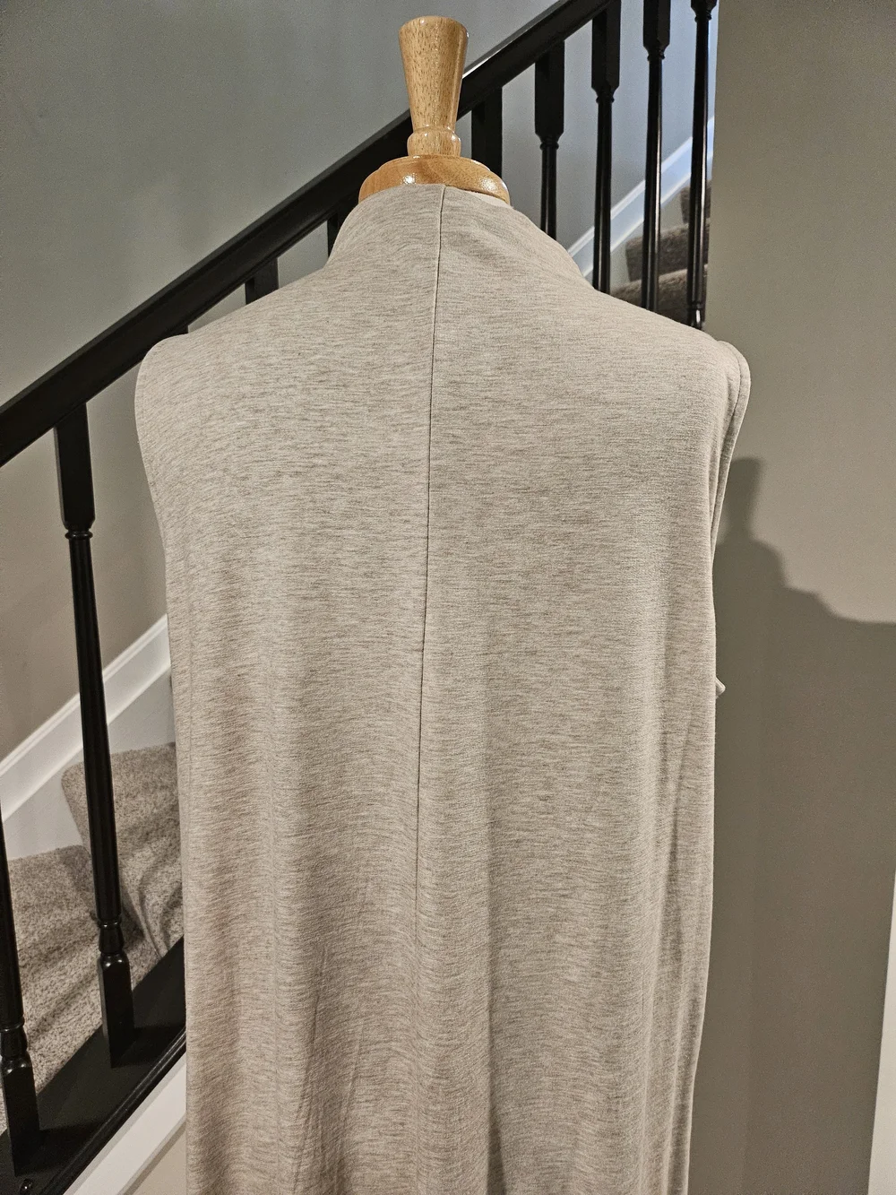 Pure J Jill Women’s Oatmeal/Taupe Mock Neck Maxi Sleeveless Dress (Size XL)